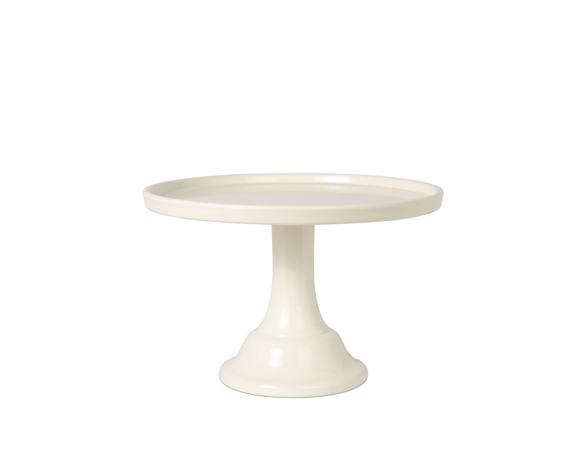 White cake stand on a white background
