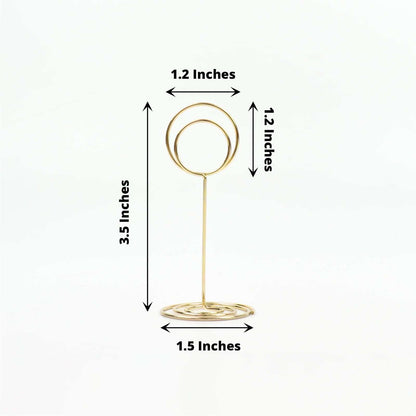 Single Mini Gold Table Number Stand or Place Card Holder