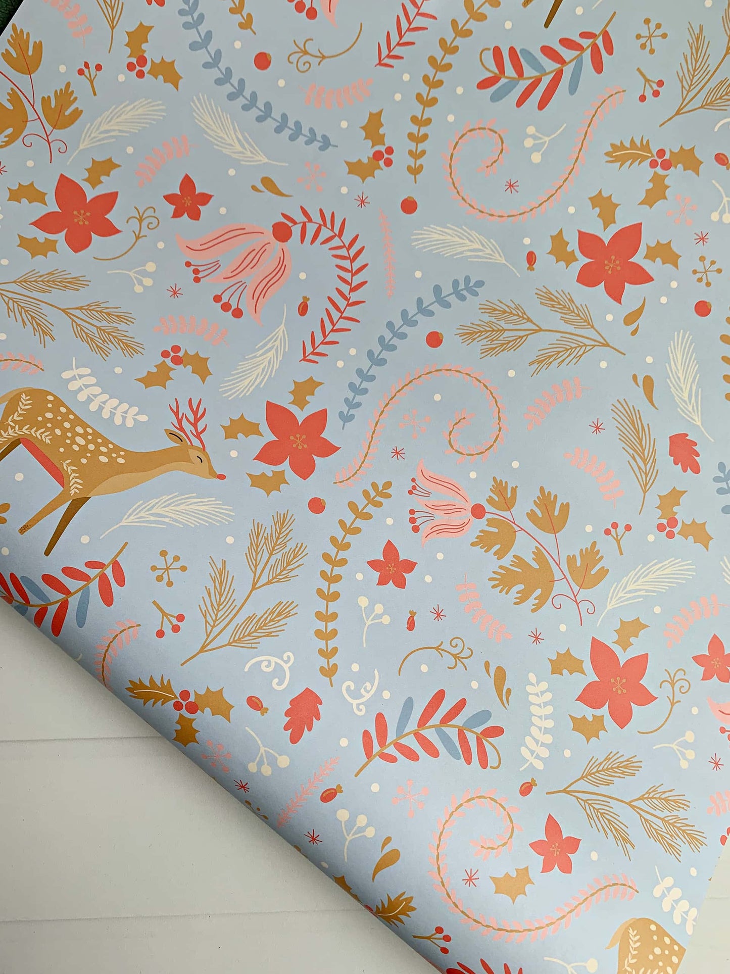Nordic Deer Holiday Wrapping Paper - Double Sided