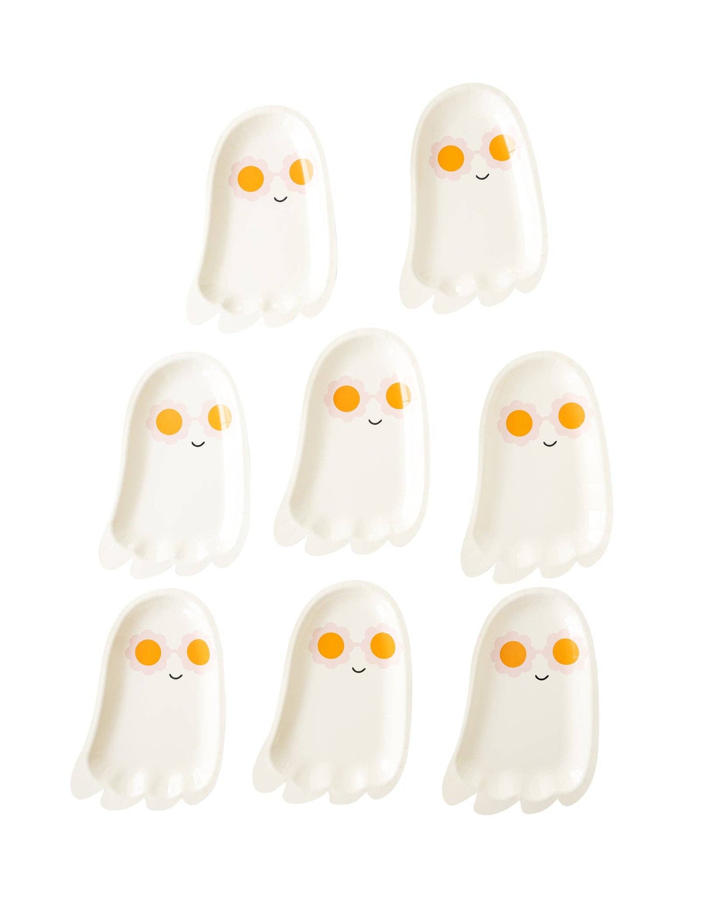 Sunny Ghost Shaped Paper Plate