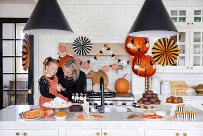 Vintage Halloween Pumpkins and Felt Pennant Banner