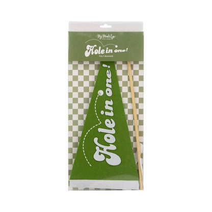Golf Felt Pennant Banner - Hole in One Party Decoration