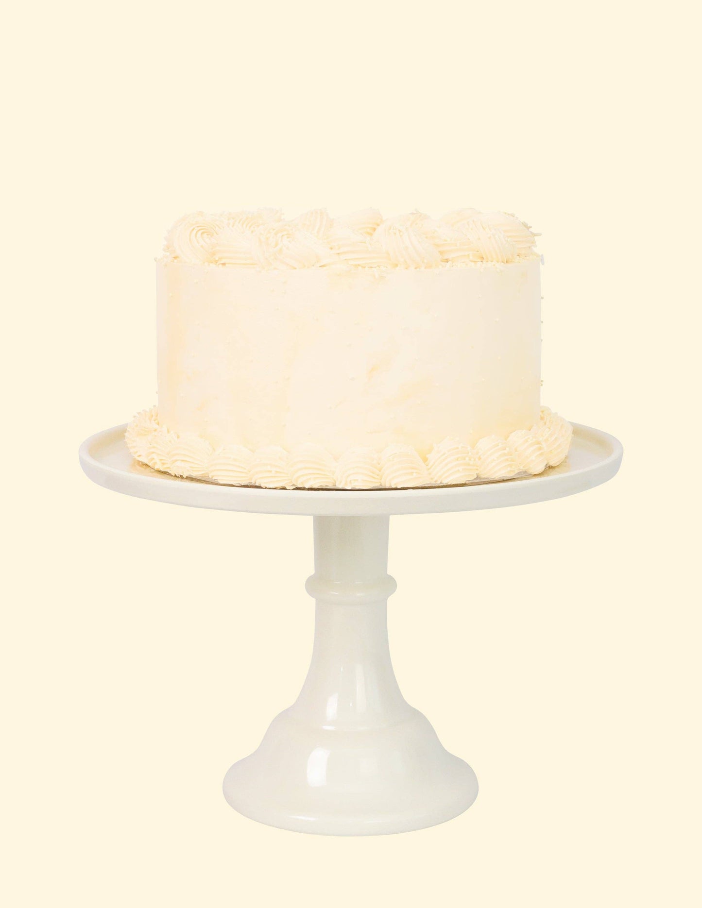Cream Melamine Cake Stand - 11.5 Inch Off-White Reusable