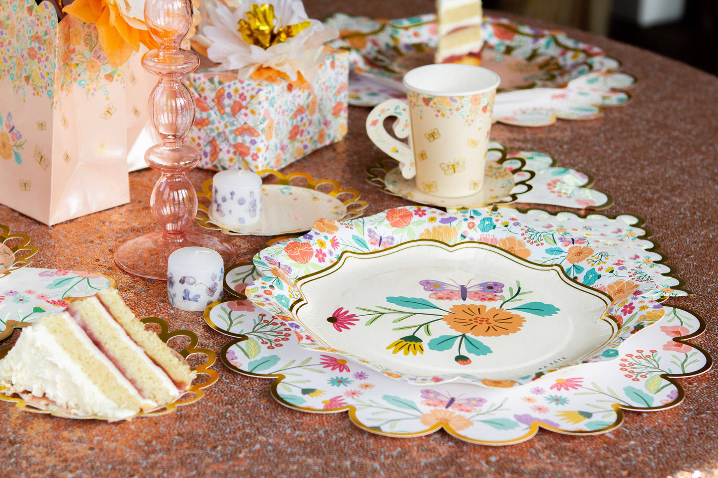 Fancy Tea Party Plates - 4 Designs