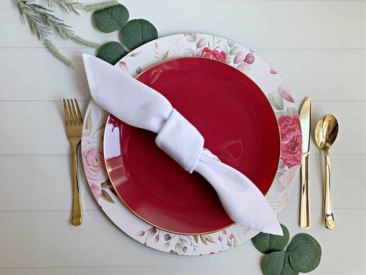 Tea Party Floral Chargers