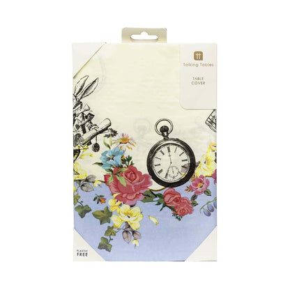 Alice in Wonderland Paper Table Cover - Tea Party Tablecloth | Disposable Party Decor
