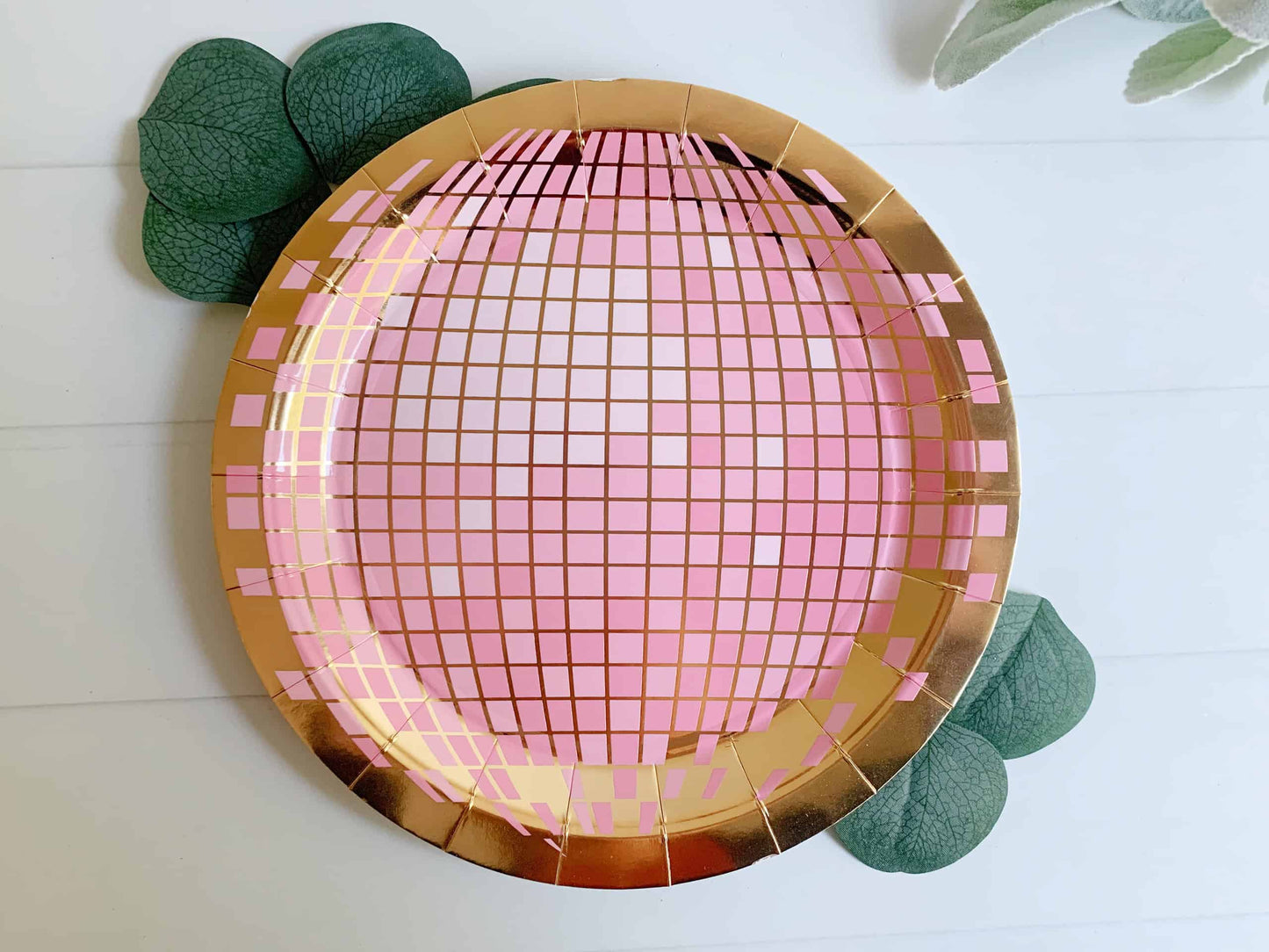 Pink Disco Plates