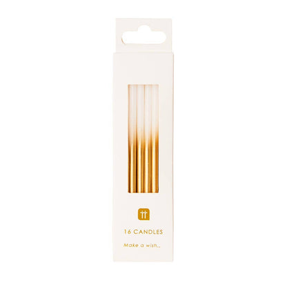Gold Ombre Birthday Candles