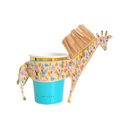 Safari Paper Cups with Giraffe Sleeves