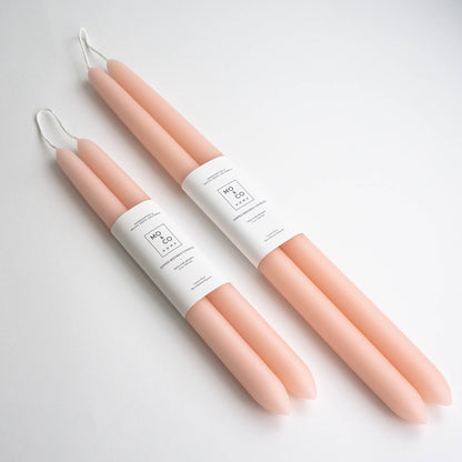 Blush Taper 10 in 100% Beeswax