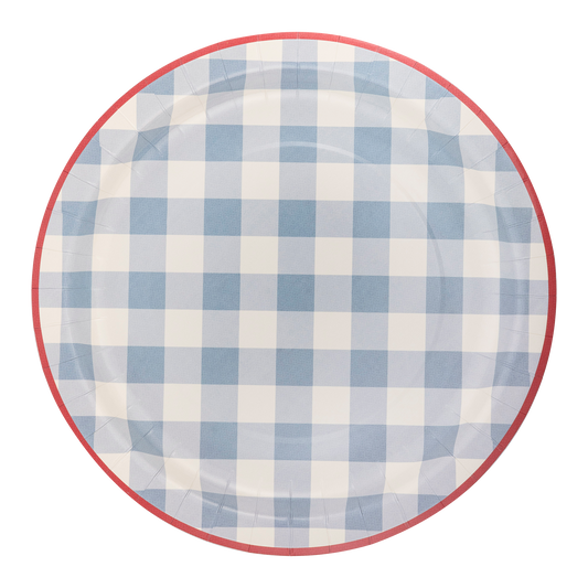 Hamptons Blue Gingham Plates