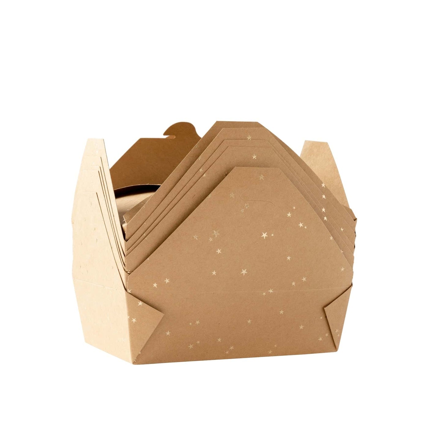 Stars on Kraft Take Home Boxes