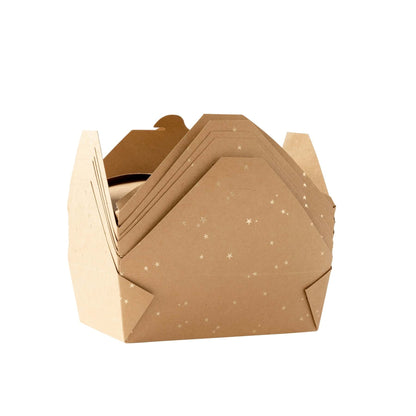 Stars on Kraft Take Home Boxes