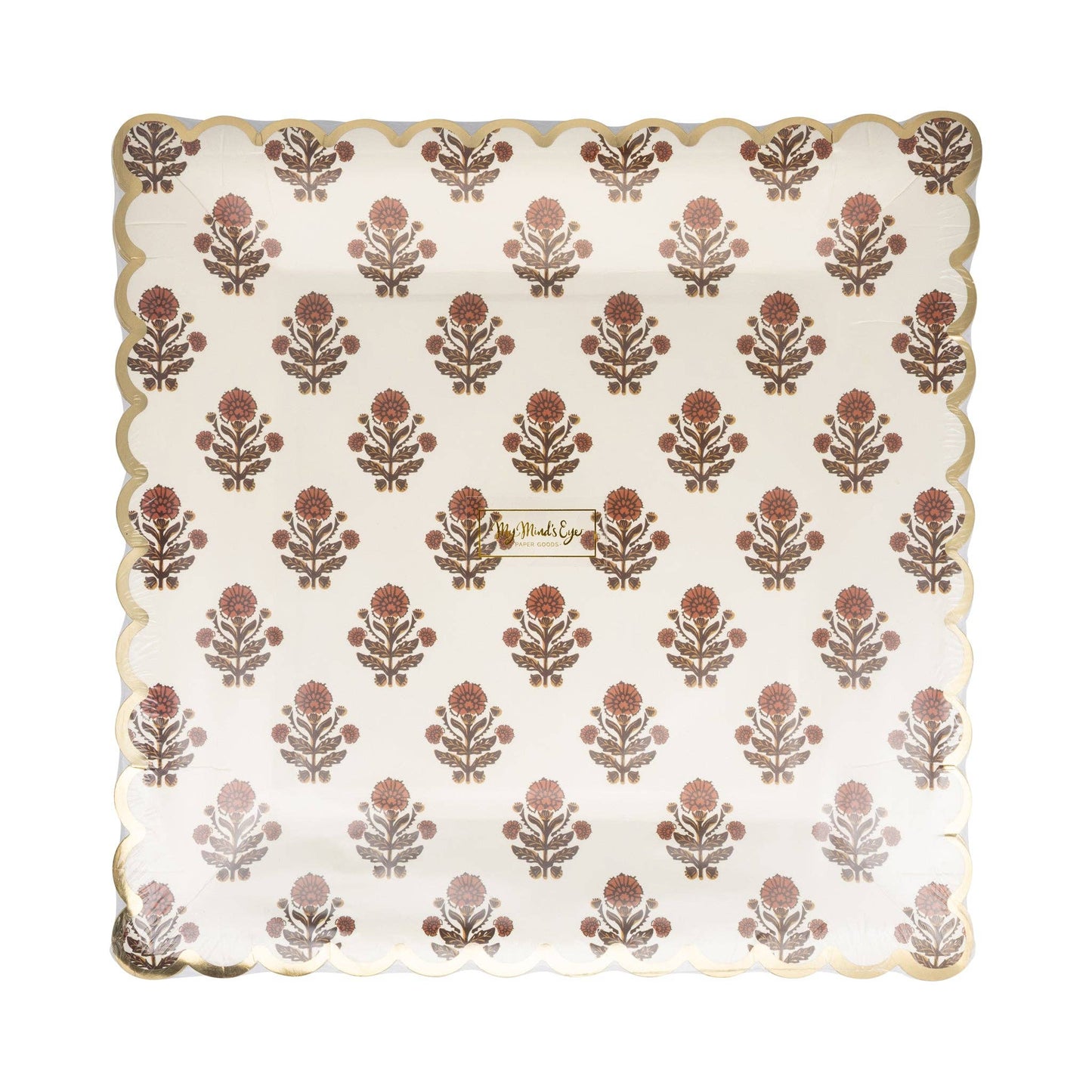 Give Thanks Floral Paper Plates - Charming Farmhouse Autumn Entertaining (8 Pack)