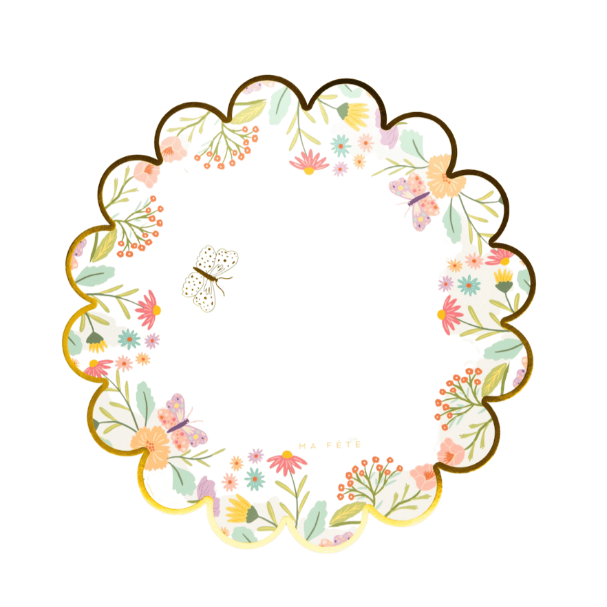 Round Tea Party Paper Placemats