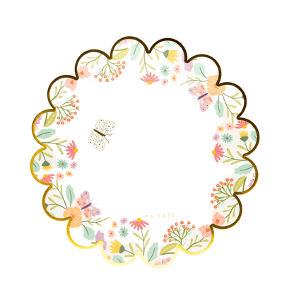 Round Tea Party Paper Placemats