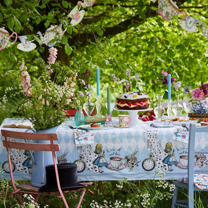 We're All Mad Here Paper Bunting 10 Feet - Alice in Wonderland Tea Party Decorations