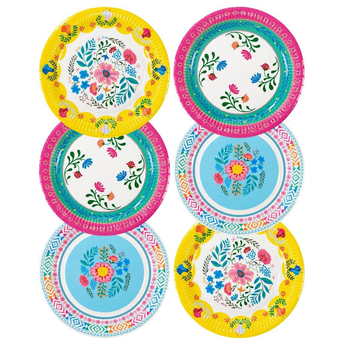 Boho Fiesta Paper Plates- Medium