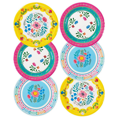 Boho Fiesta Paper Plates- Medium