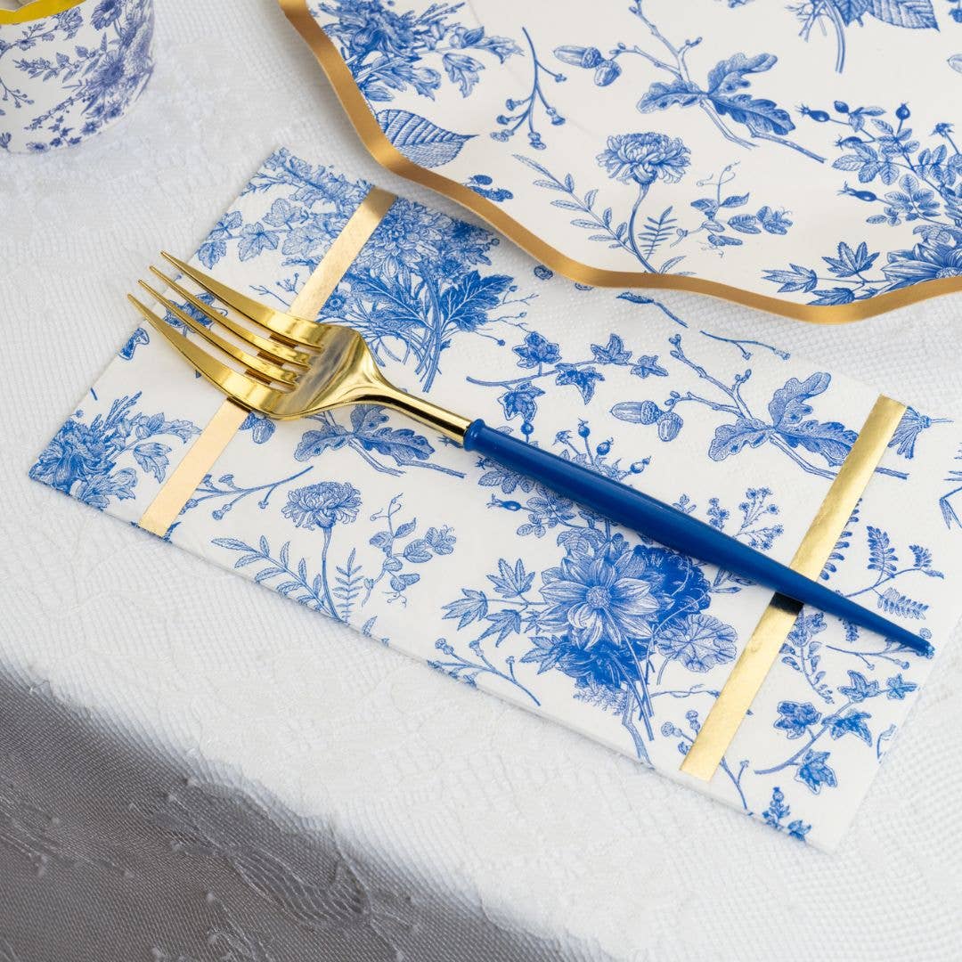 Blue Toile Dinner Napkins