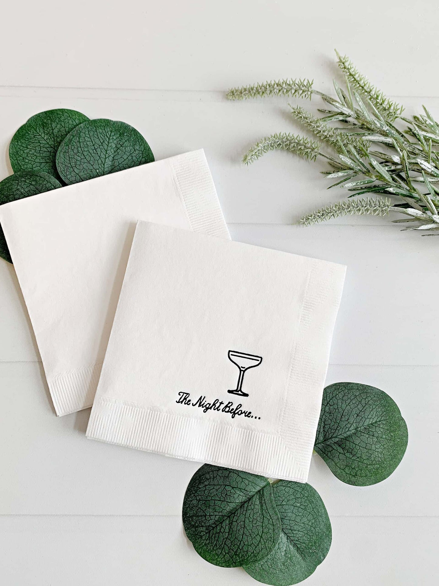 The Night Before wedding rehearsal dinner cocktail napkins