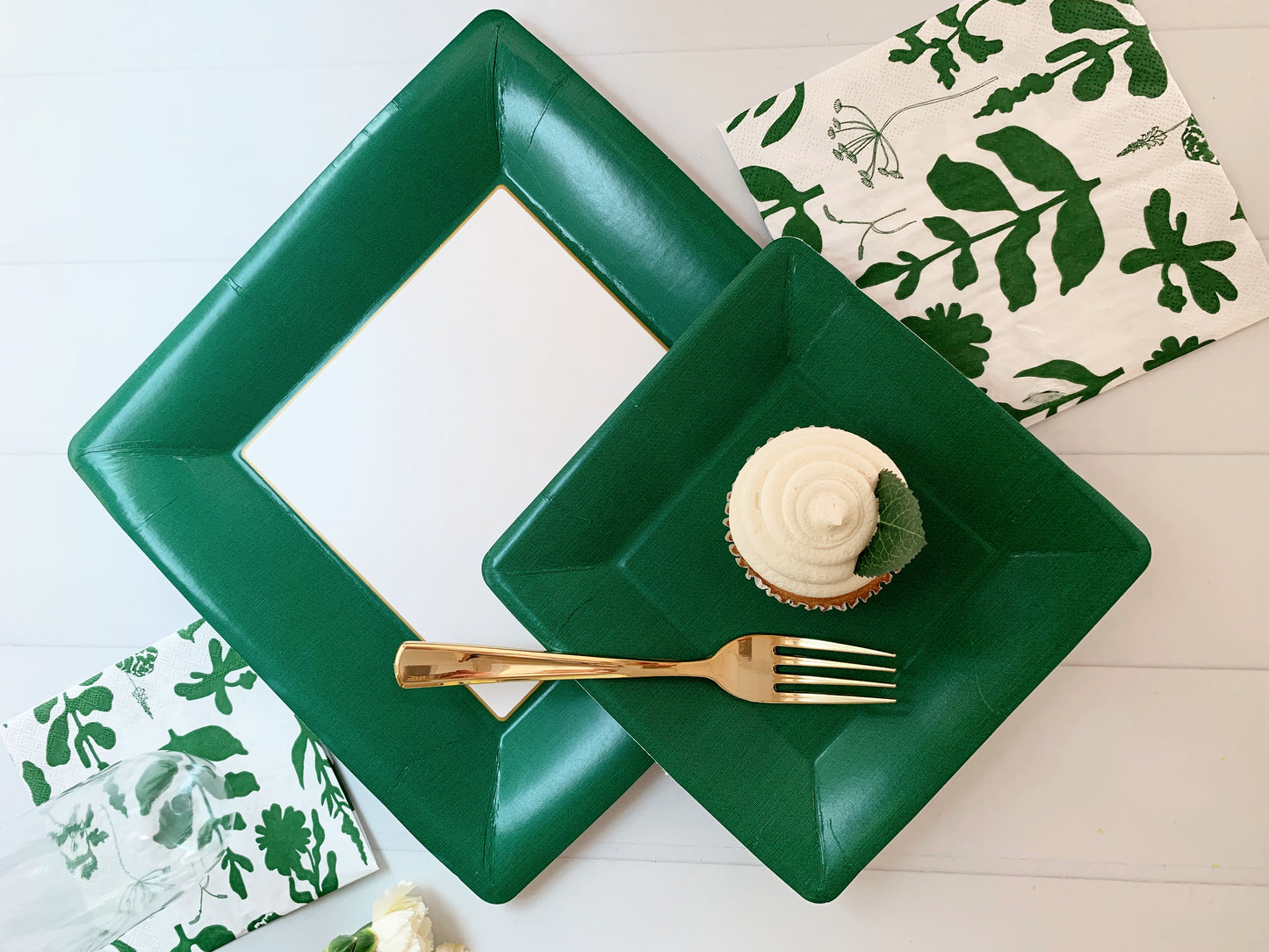 Forest Green Dinner Plates