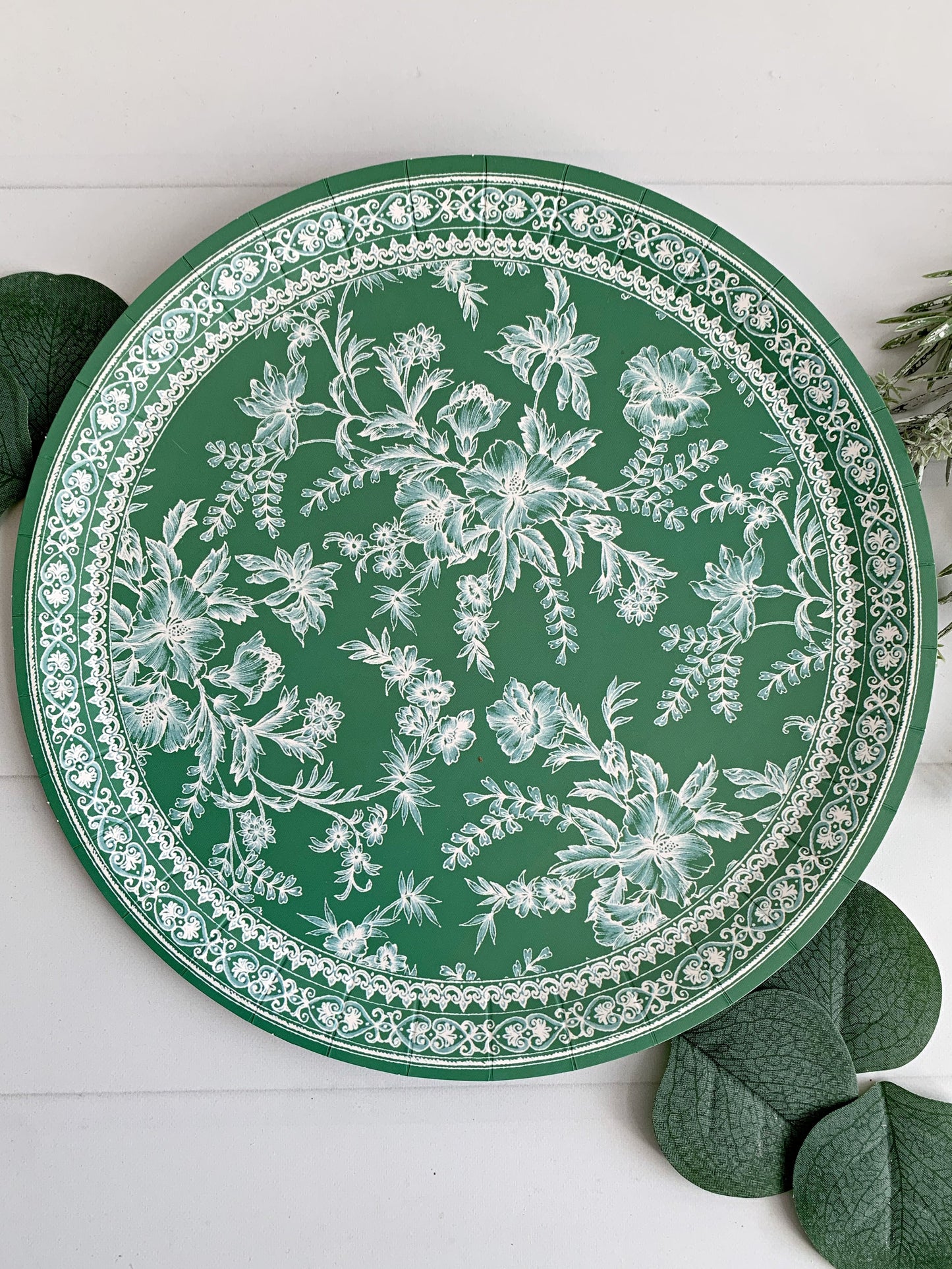 Emerald Toile Large Plates (10 per pack)
