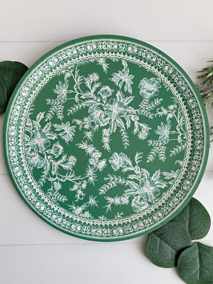 Emerald Toile Large Plates (10 per pack)