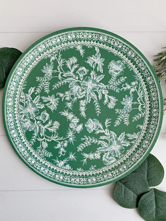 Emerald Toile Large Plates (10 per pack)