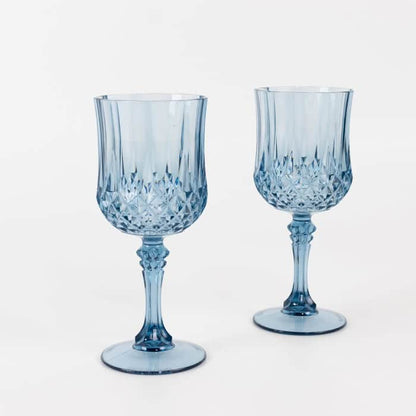 Light / Ice Blue Shatterproof Wine Glasses