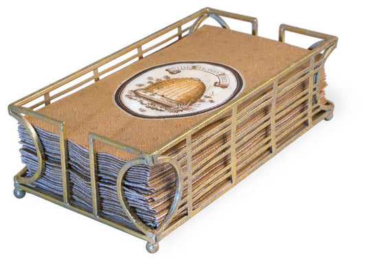 Gold Guest Towel Napkin Caddy