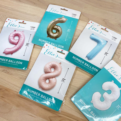 ZERO (0) Barely Blush Mylar Number Balloons (32 Inches)