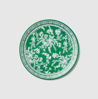 Emerald Toile Large Paper Plates- Dinner