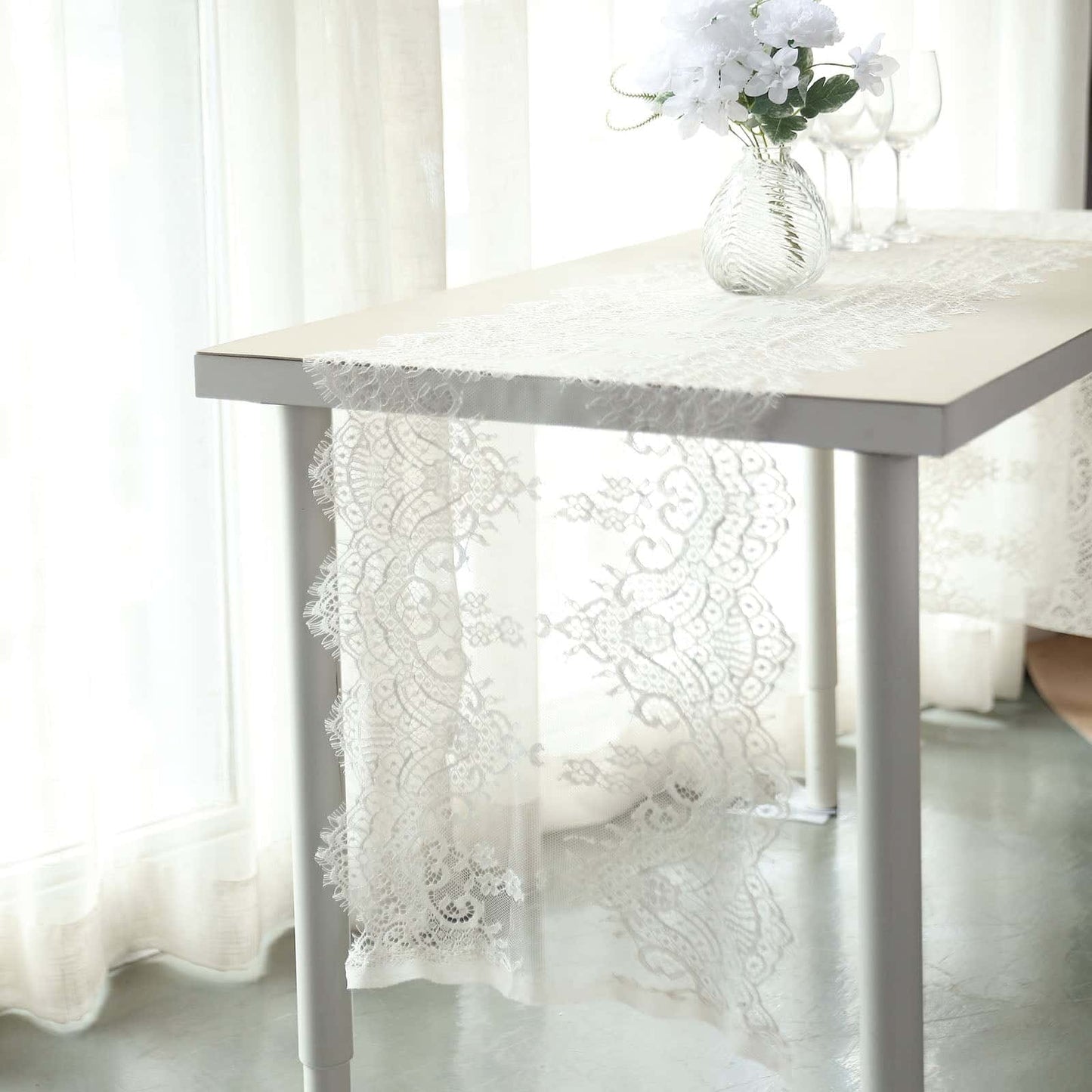 Ivory Lace Table Runner