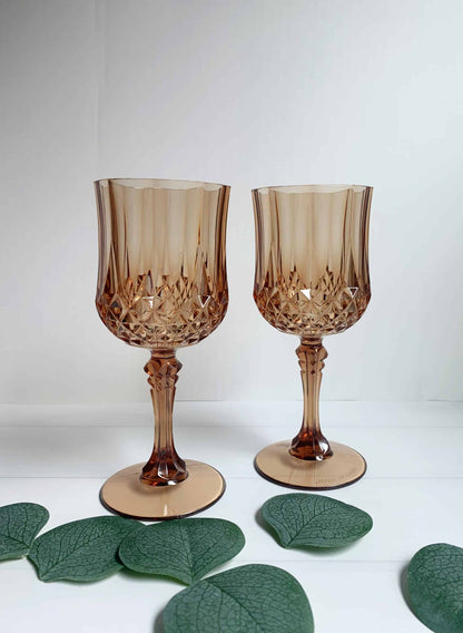 Amber Shatterproof Wine Glasses