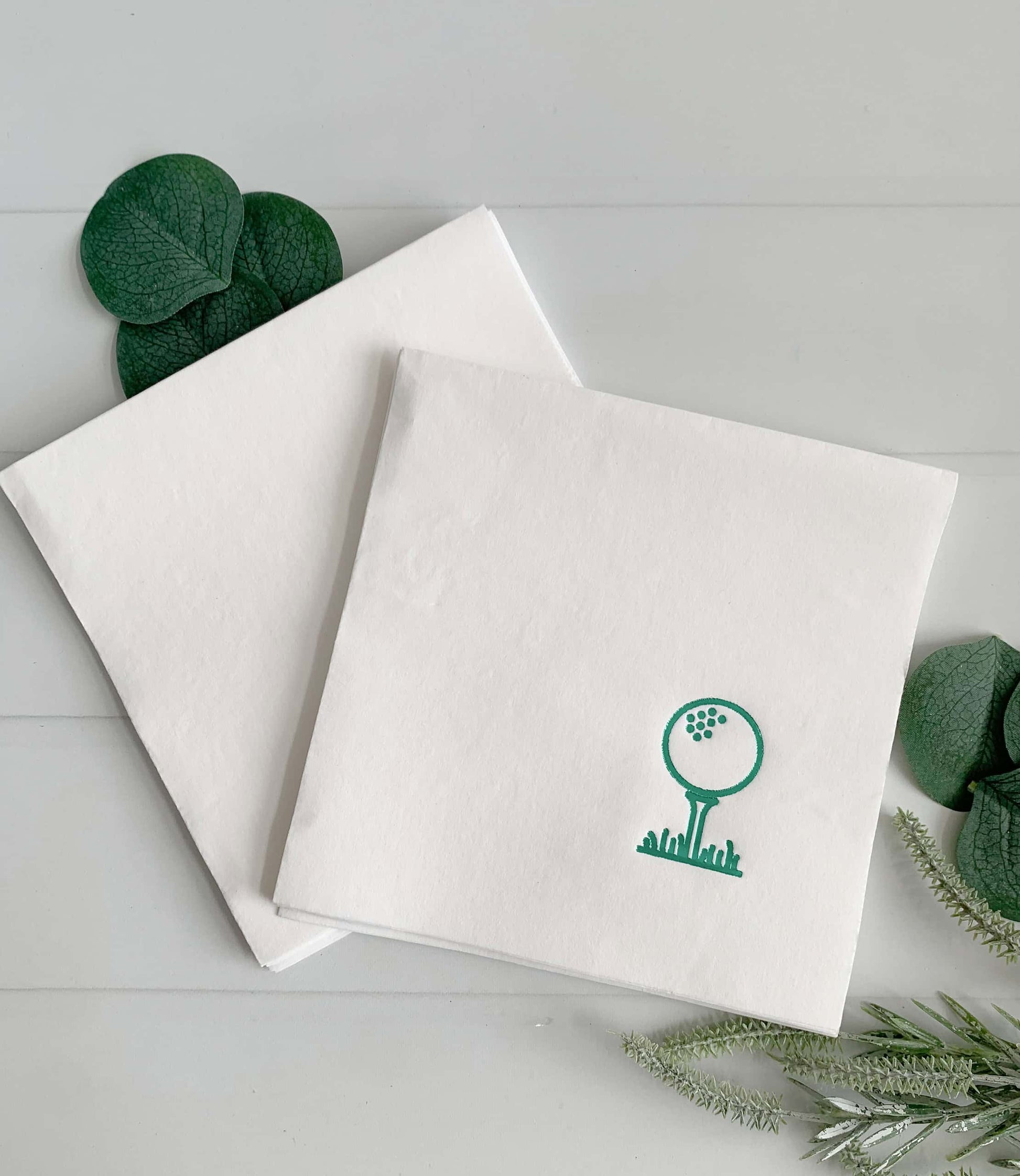 These Golf Tee Luncheon Napkins are a must-have for any golf-themed event. Whether you are hosting a Masters Party, Golf Tournament, or a birthday celebration