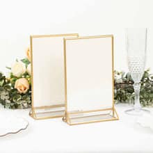 SINGLE  Gold Frame Acrylic Table Number Frame