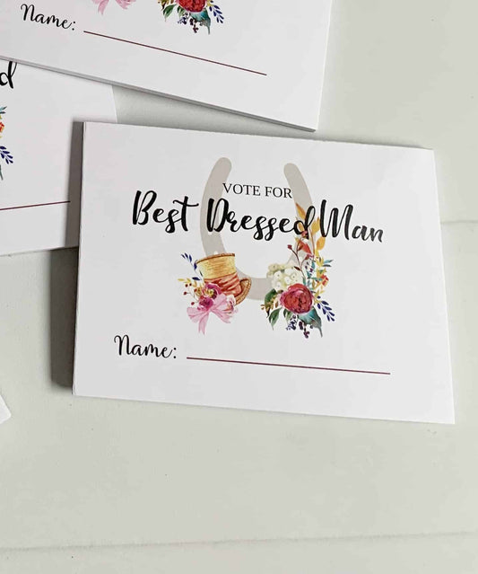 Derby Vote for Best Dressed Man Pad