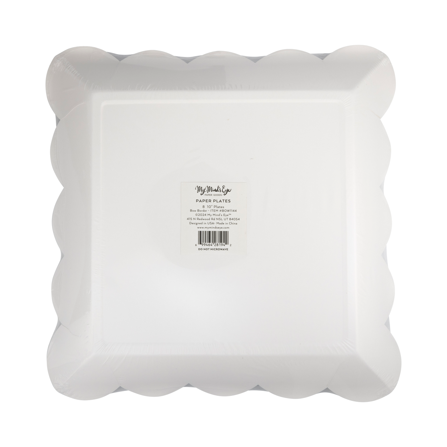 Red Bow Christmas Party Plates