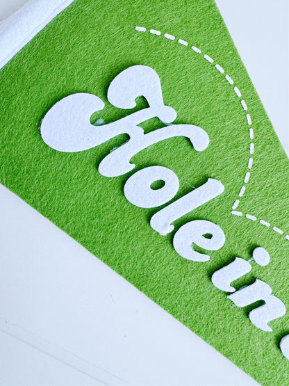 Golf Felt Pennant Banner - Hole in One Party Decoration