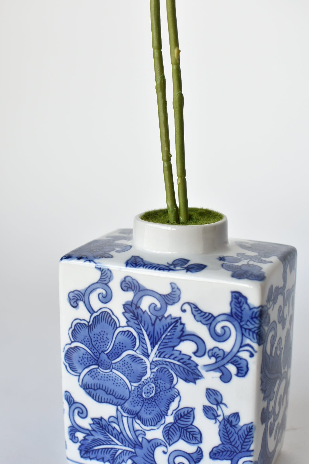20" Faux Blue & White Phalaenopsis Orchid Arrangement