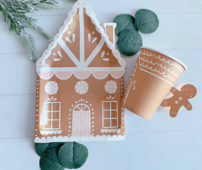 Gingerbread House Plates for Christmas