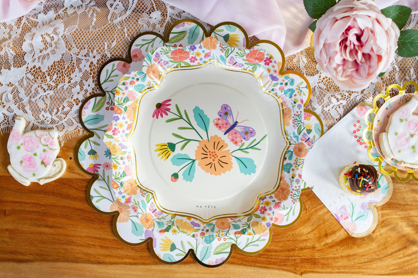 Fancy Tea Party Plates - 4 Designs