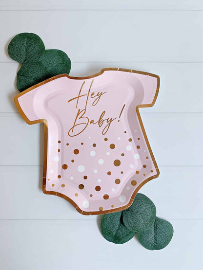 Hey Baby Pink Dessert Plates