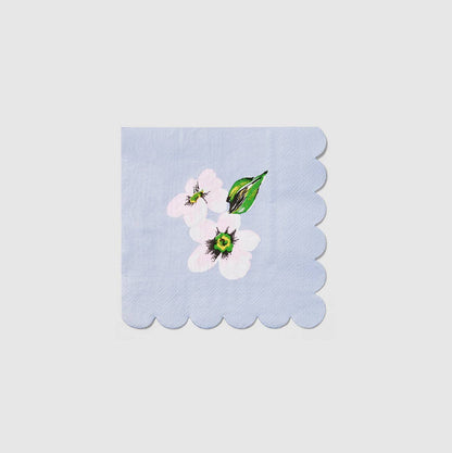 Ice Blue Floral Cocktail Napkins - Vera Bradley