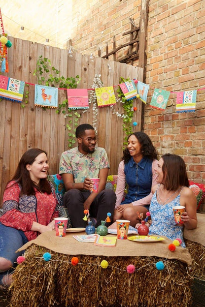 Boho Fiesta Paper and Pom Pom Banner