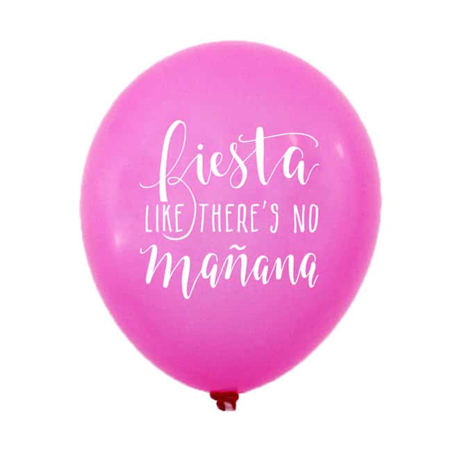 These "Fiesta Like There's No Manana" special occasion or birthday balloons bring an elegant touch to your celebration.