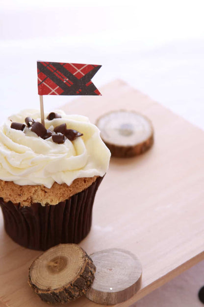 Scottish Plaid Cupcake Toppers