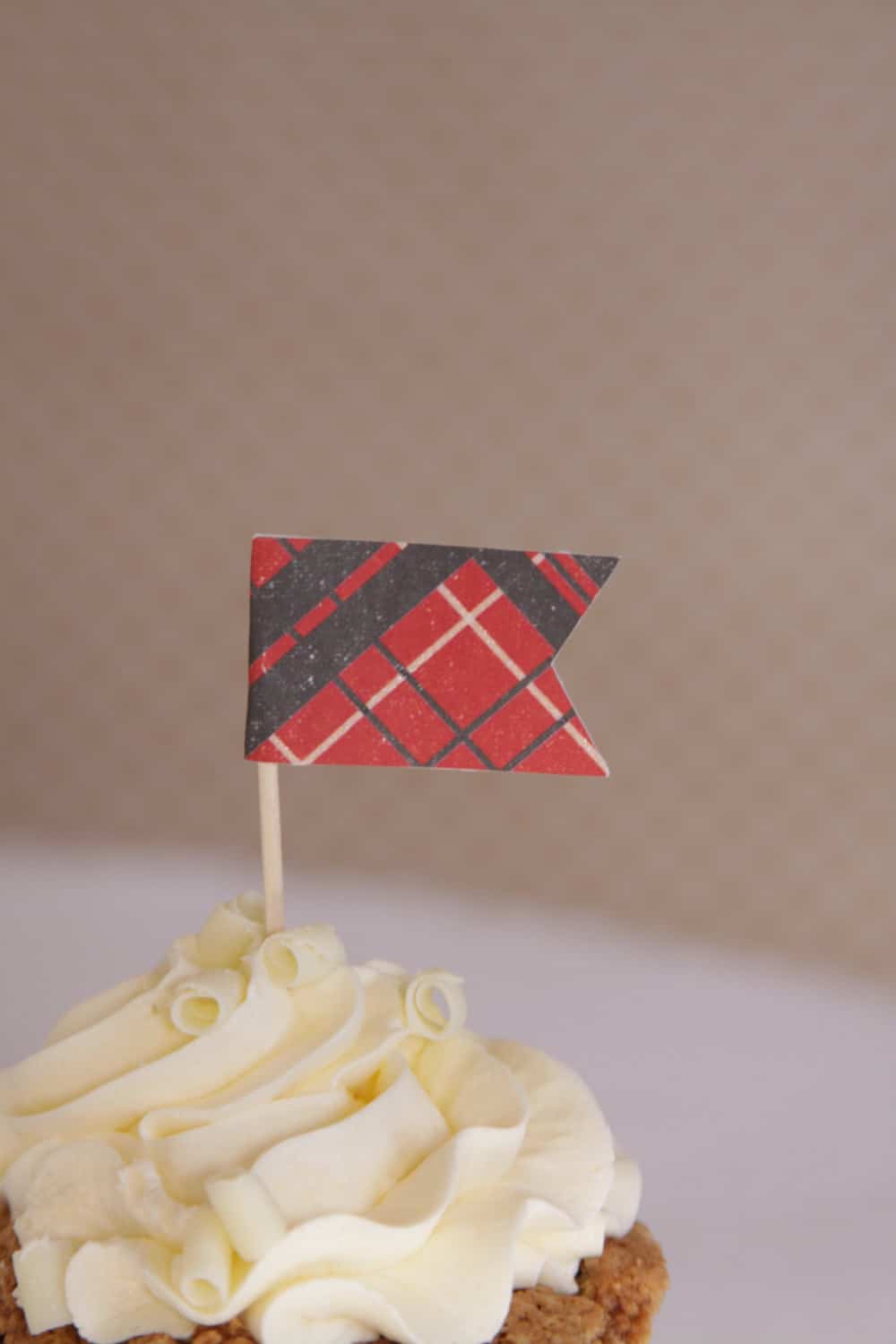 Scottish Plaid Cupcake Toppers