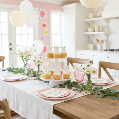 French Country Baby Shower with Honeycomb Flowers
